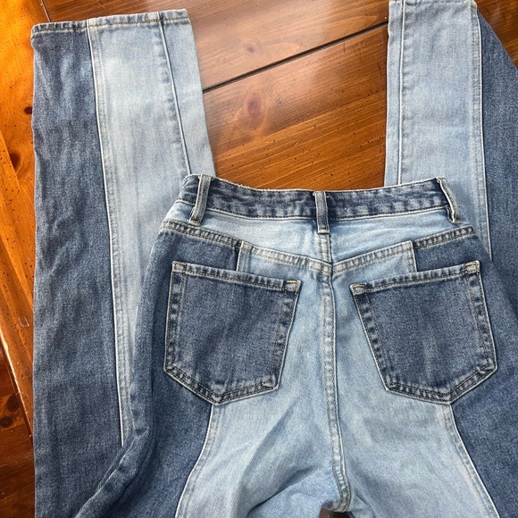 PacSun Two Tone Blue Denim 90s Boyfriend Jeans. Size 25 - Picture 9 of 10